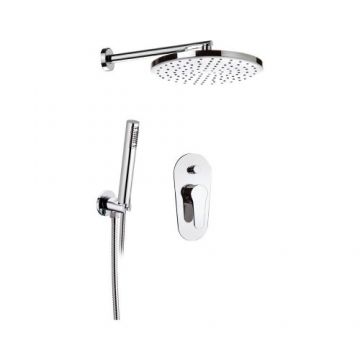 Set de dus cu baterie Daniel Rubinetterie Omega, incastrata, crom - Culoare Crom