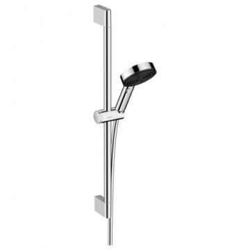 Set de dus Hansgrohe Pulsify Select 105, 3 jeturi Relaxation si bara de dus, crom - Culoare Crom