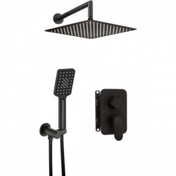 Set de dus incastrat Deante Alpinia, negru mat - Culoare Negru