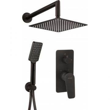 Set de dus incastrat Deante Jasmin Nero, negru mat - Culoare Negru