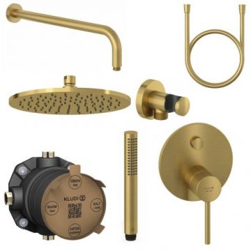 Set de dus incastrat Kludi Bozz, auriu periat - Culoare aur periat