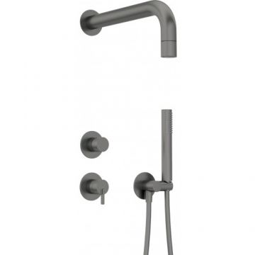 Set dus incastrat Deante Silia, titanium - Culoare Gri