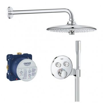 Sistem de dus Grohe Grohtherm SmartControl cu termostat, Cap dus Euphoria 260 - Culoare Crom