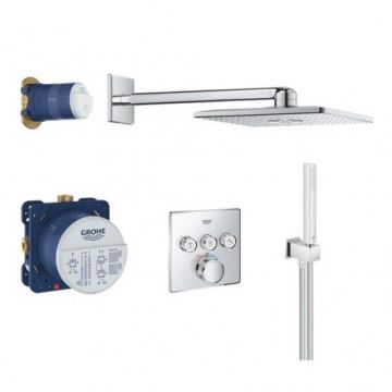 Sistem de dus Grohe Grohtherm SmartControl cu termostat Rainshower SmartActive 310 Cube - Culoare Crom