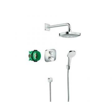 Sistem de dus Hansgrohe Design Croma Select E Ecostat E incastrat cu termostat - Culoare Crom