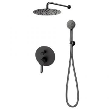 Sistem de dus incastrat FDesign Zaffiro, negru mat - Culoare Negru