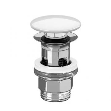 Ventil cu capac ceramic Villeroy&Boch push-open, alb