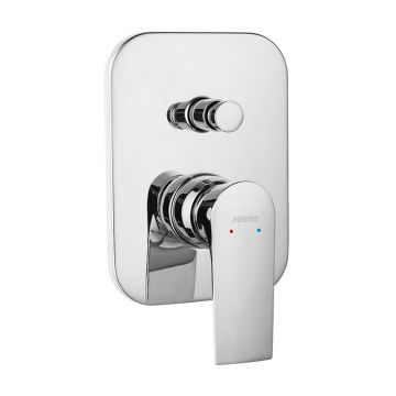 Baterie cadă - duș, Ferro, Algeo Square, include corpul încastrat, crom, BAQ7P