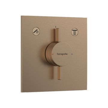 Baterie cadă - duș, Hansgrohe, DuoTurn E, bronz periat