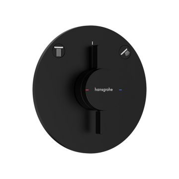 Baterie cadă - duș, Hansgrohe, DuoTurn S, negru mat