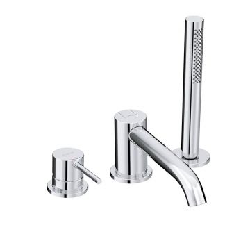 Baterie cadă - duș, Kludi, Bozz, cu montaj pe cadă, include para de duș, crom