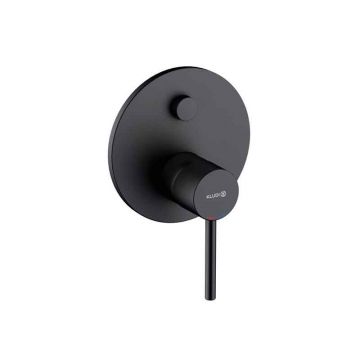 Baterie cadă-duș Kludi, Bozz, încastrată, parte vizibilă, negru mat