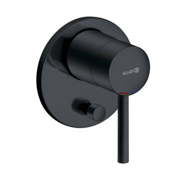 Baterie cadă - duș, Kludi, Bozz, parte aparentă, negru mat, 387163976