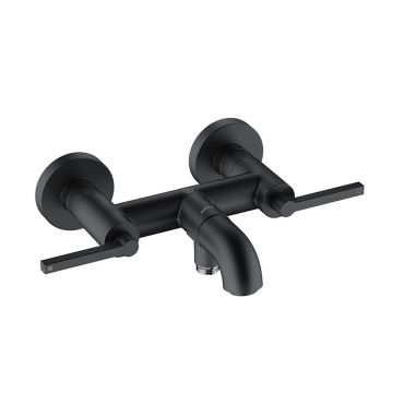 Baterie cadă - duș, Kludi, Nova Fonte, negru mat