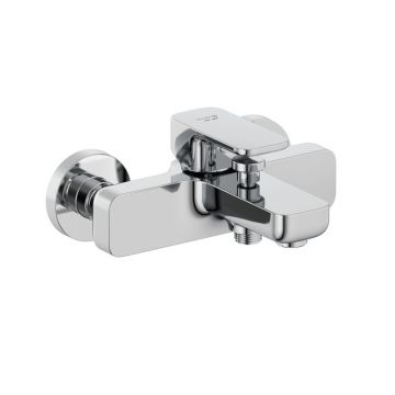 Baterie cadă-duș Kludi, Renon, montaj pe perete, crom