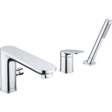 Baterie cada Duravit Wave din 3 elemente  montaj pe cada  crom