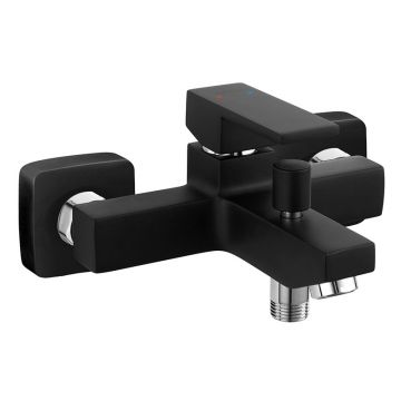 Baterie cada - dus, Ferro, Zicco, negru mat