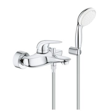 Baterie cada Grohe Eurostyle cu set de dus cu agatatoare  crom