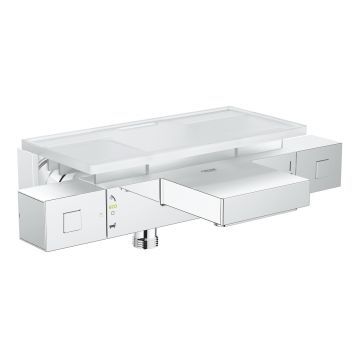 Baterie cada termostatata Grohe Grohtherm Cube cu etajera  crom