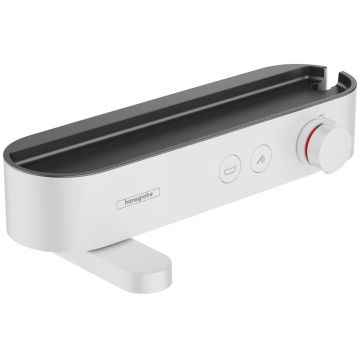 Baterie cada termostatata Hansgrohe ShowerTablet Select 400 cu pipa rotativa  alb mat