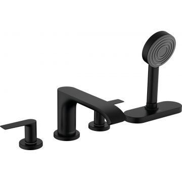 Baterie cu montaj pe cada Hansgrohe Vivenis cu 4 elemente si sBox  negru mat