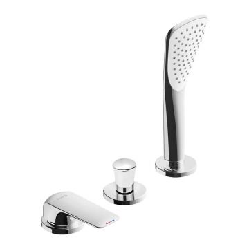 Baterie de duș, Kludi, Ameo, cu montaj pe marginea căzii, crom