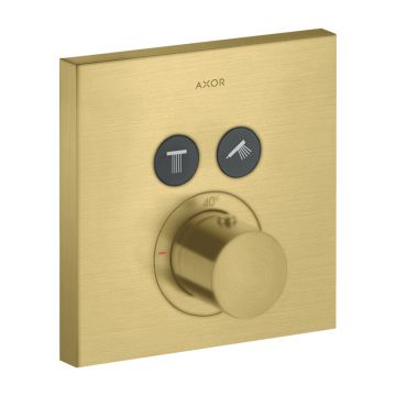 Baterie duș, Axor, ShowerSolution, termostatată, cu 2 ieșiri, alamă periată, 36715950