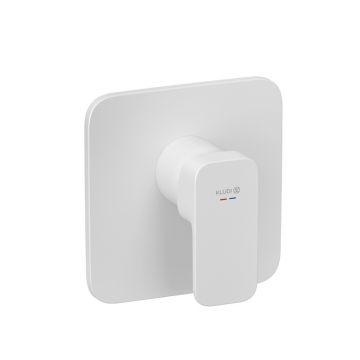 Baterie duș Kludi, Renon, încastrată, parte vizibilă, alb mat