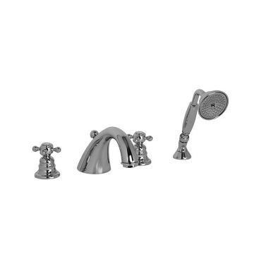 Baterie pe cadă, FIMA Carlo Frattini, Elizabeth, cu 4 treceri, set de duș, crom, F5094CR