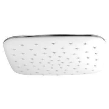 Cap de dus, Ferro, patrat, 25 x 25 cm, alb - crom