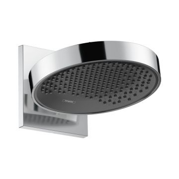 Cap dus fix Hansgrohe, Rainfinity 250, cu placa aparenta de conectare la perete, crom