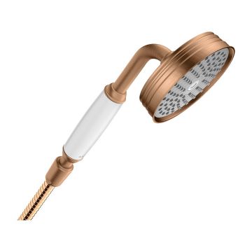 Pară de duș, Axor, Montreux, mâner alb, bronz periat, 16320140