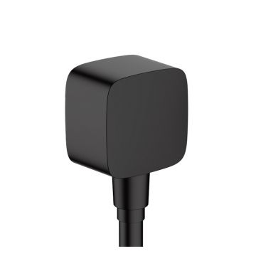 Racord de dus, Hansgrohe, FixFit, cu valva non retur, negru mat