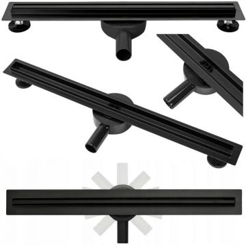 Rigolă de duș Neo Slim Pro, negru mat, 60 cm