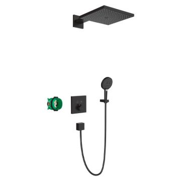 Set dus Hansgrohe, Raindance E ShowerSelect, cu baterie cu termostat, negru mat