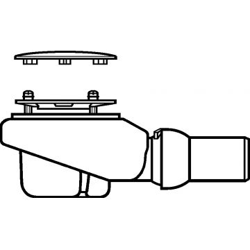 Sifon cadita de dus Villeroy & Boch Tempoplex Plus Compact 90  capac alb
