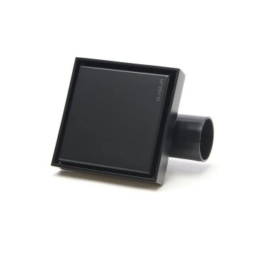 Sifon pardoseala Elysium Aquatrap, faiantabil, din otel inoxidabil, 10x10 cm, negru mat