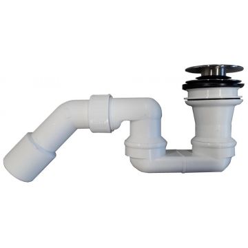 Sifon pentru cada fara preaplin Villeroy & Boch click-clack cu capac crom