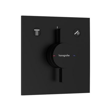 Baterie cadă - duș, Hansgrohe, DuoTurn E, negru mat