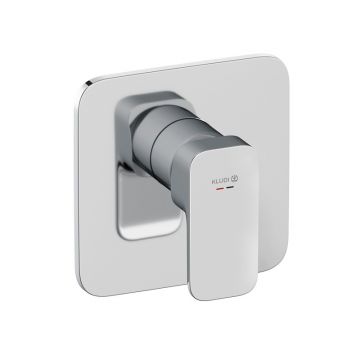 Baterie cadă-duș Kludi, Renon, incastrată, parte vizibilă, crom