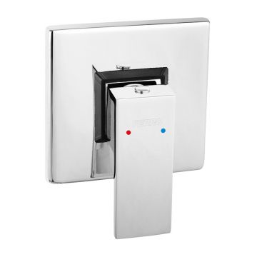 Baterie cada-dus, Ferro, Zicco, incastrata, crom