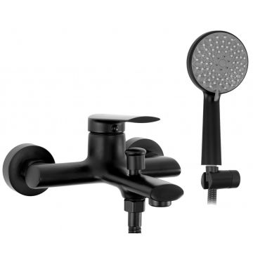 Baterie cada - dus Rea Buzz negru cu set de dus