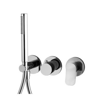 Baterie de duș, FIMA Carlo Frattini, Flo, cu set de duș, crom, F3819WX8CR