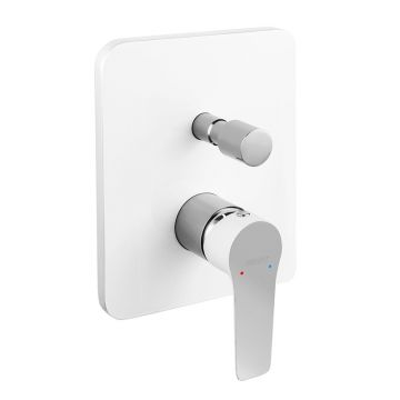 Baterie de dus, Ferro, Adore, incastrabila, alb - crom