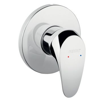 Baterie de dus, Ferro, Combo, include corpul incastrat, crom