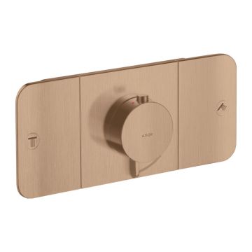 Baterie duș, Axor, One, cu 2 ieșiri, roșu-auriu periat, 45712310