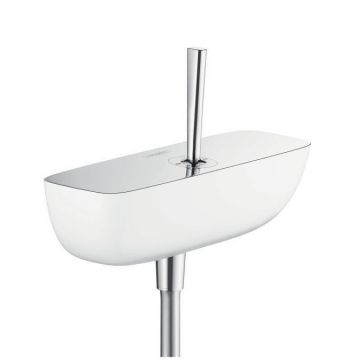 Baterie duș Hansgrohe, Puravida, monocomandă, alb/crom
