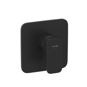 Baterie duș Kludi, Renon, încastrată, parte vizibilă, negru mat