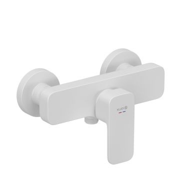 Baterie duș Kludi, Renon, monocoandă, alb mat