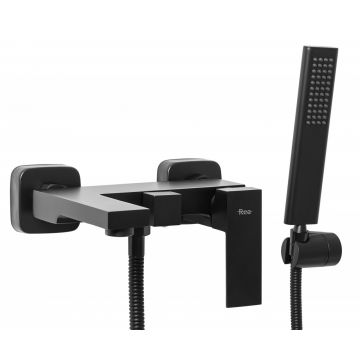 Baterie pentru cada cu set de dus Rea Fenix negru mat